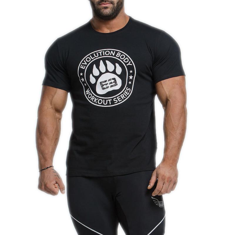 

Men's T-Shirts Men Short Sleeve Slim Fit T Shirt Summer Casual Cotton Sports Tops Gym Fitness Bodybuilding Workout Tee Clothing, White;black