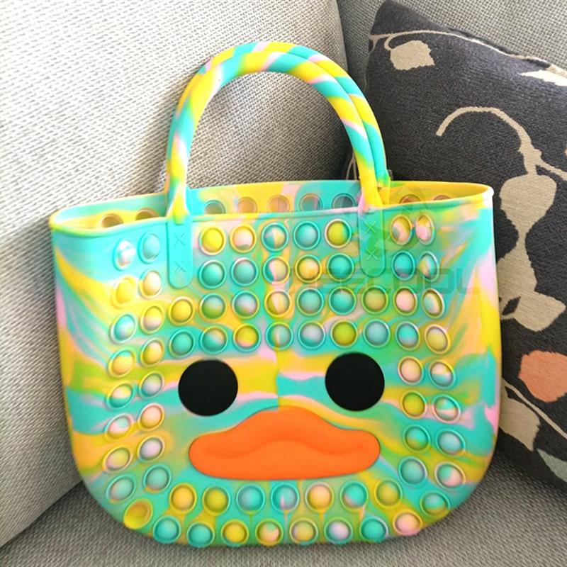 

Fashion Cute Bag Fidget Toys Push Bubble Stress Reliever Rainbow Simpl Dimmer Antistress Children Sensory Toys Handbag Tote CS07