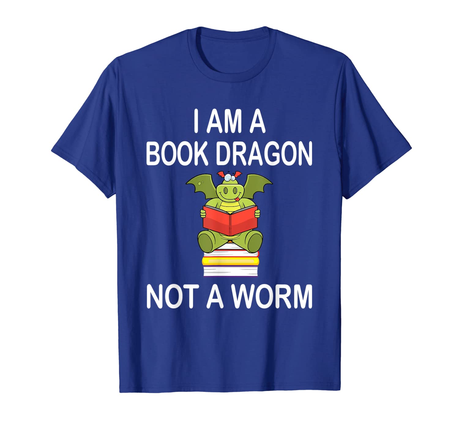 

Cute funny reading dragon I am a book dragon for book lover, White;black