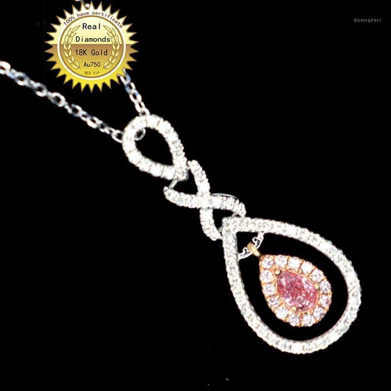 

Real 18K Gold Necklace Natura 0.4ct Diamonds H-M027 Chains