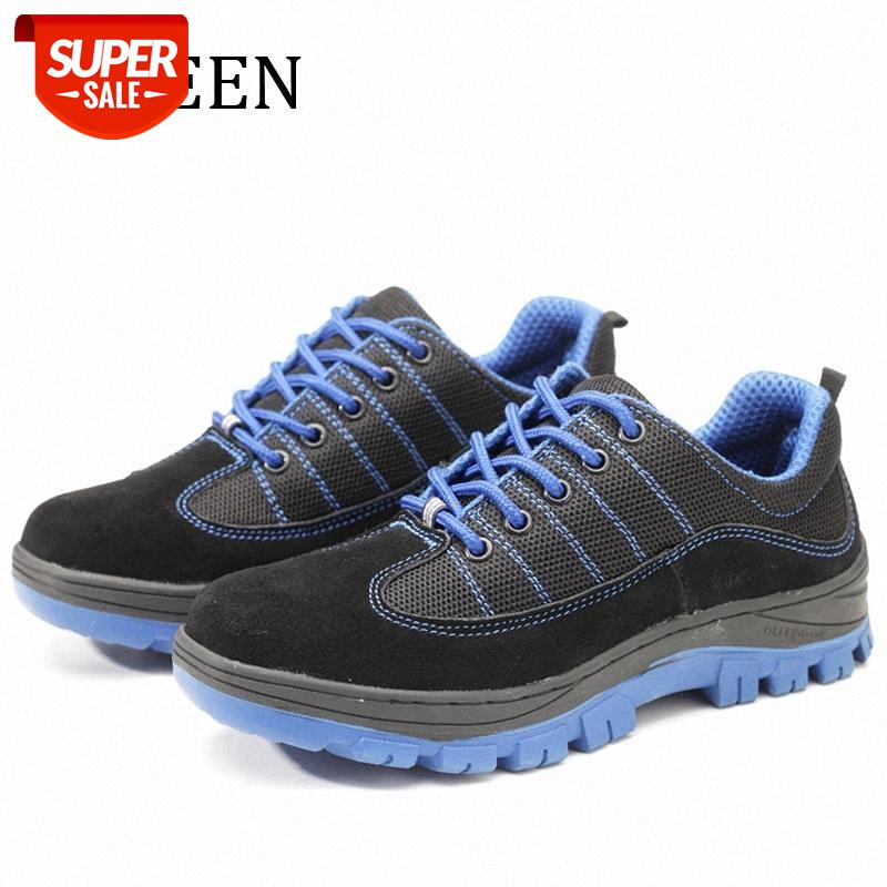 

YWEEN New Men Safety Work Boots Fashion Autumn Breathable Mesh Steel Toe Casual Shoes Mens Labor Insurance Puncture Proof Shoes #CE6u