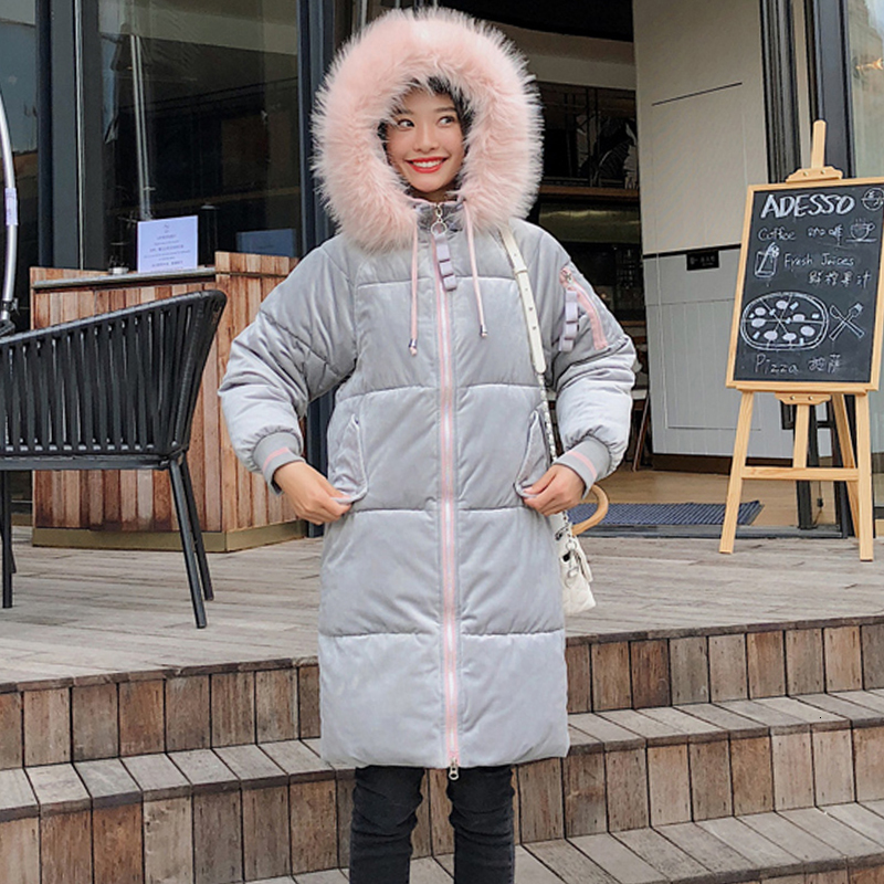 

2021 New Veet Women Winter Jacket High Quality Warm Thicken Female Long Parka Snow Wear Padded Hooded with Fur Coat Pp187 8byj, Black