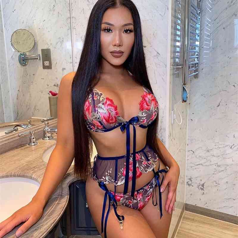 

2020 new fashion printed bikini bow underwear, Red