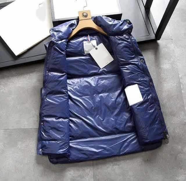 monclair Flocking down jacket men and women France Tide Brand cotton vest High Quality Hooded drawstring vestsJH