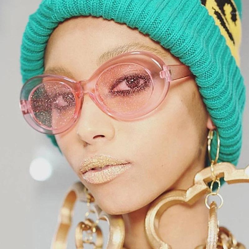 

Retro Sunglasses Women's Small Elliptical Frame Sunscreen Fashion Color Modulo Glasses PV