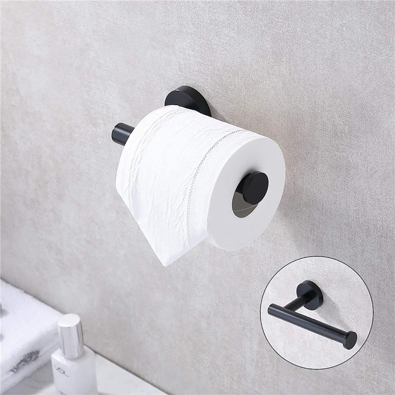 

Toilet Paper Holders Holder Wall Mount Tissue Vertically Or Horizontally Black Stainless Steel Bathroom Roll Accessory