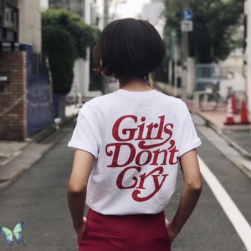 

Girls 2021 New Don't Cry t Shirt Men's Fashion Red Letters Print Human Made T-shirt Tshirts Ck0o XDXM, Dark grey