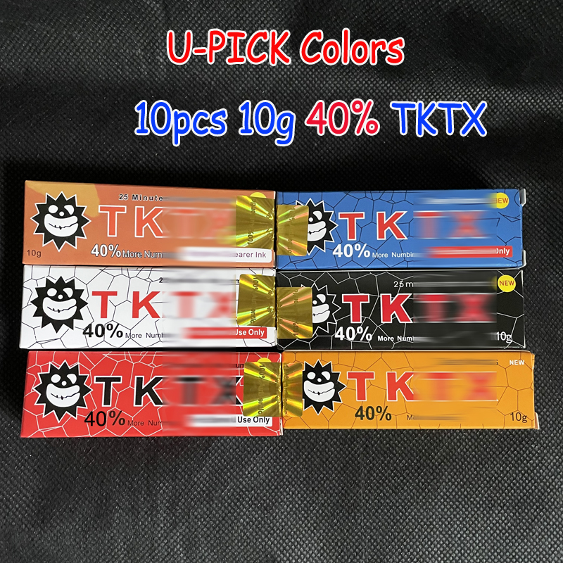 

Original 10pcs TKTX Tattoo Cream 40% Before Permanent Piercing Makeup Microblading Eyebrow Lips Body Skin Supplier 10g