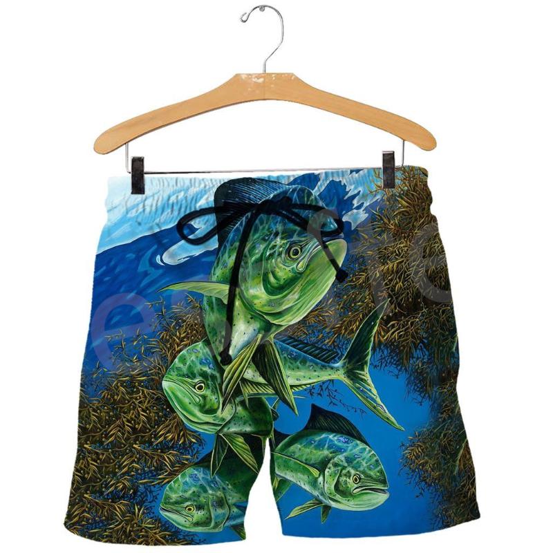 

Men's Shorts Fashion Est MaHi Marlin Fishing Animal Fisher Camo Casual 3DPrint Unisex Short Pants Summer Men/Women S1, White;black