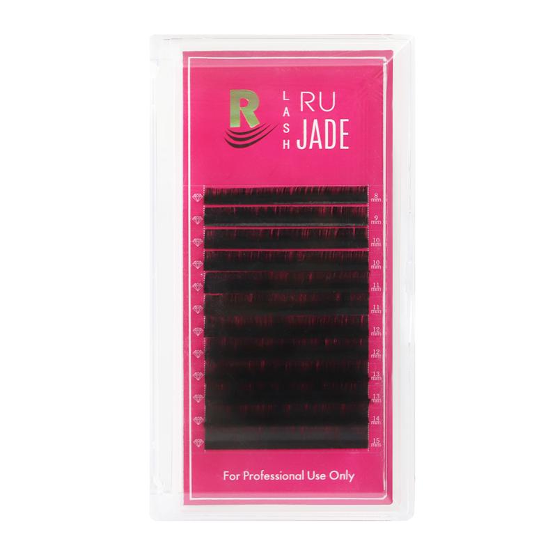 

False Eyelashes RU JADE 12 Rows 6-20mm Eyelash Extensions 6mm 7mm Short Faux Mink 16-20mm Long Matte Black Individual Russian Lashes