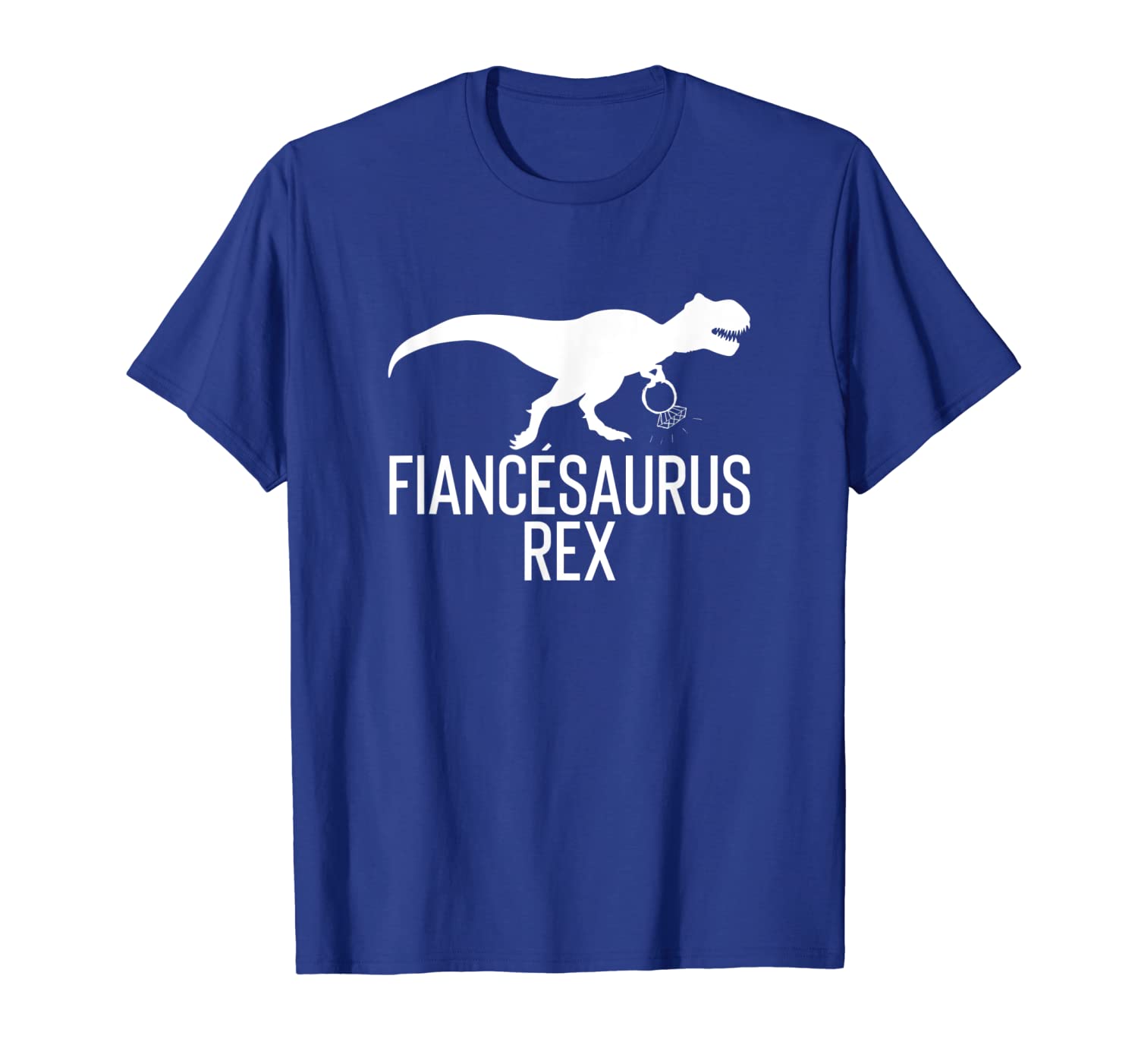 

Fiancesaurus Rex Funny Bride Novelty Dinosaur Gift T-Shirt, White;black