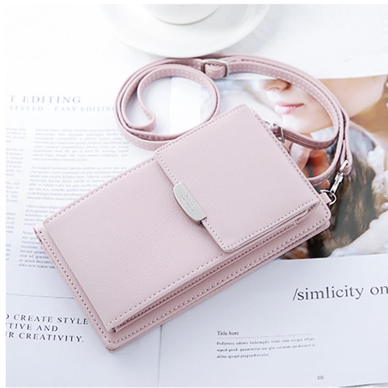 

Evening Bags Women Strappy Bag Casual One Shoulder Phone Solid Card Holder Coin Change Pocket Ladies Crossbody Purse Female Handbag, Blue