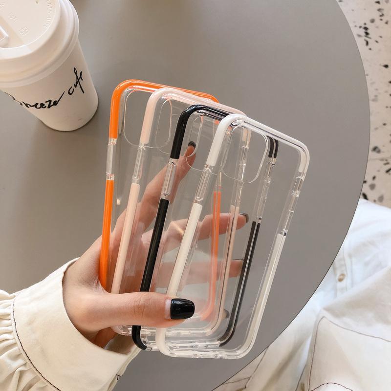 

Candy ColorClear iPhone Case for iPhone 11 Pro Max Clear Cover For iPhone 7 8 Plus X Xr Xs Fundas