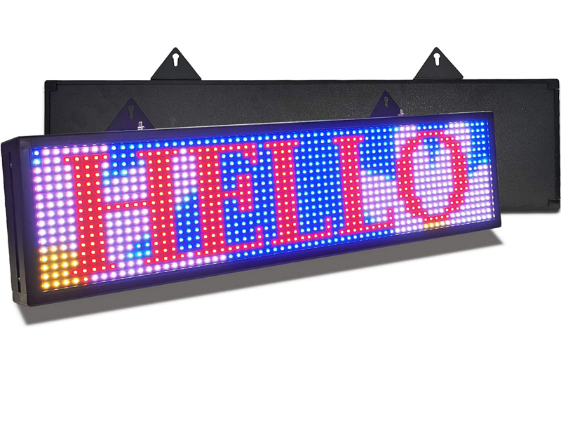 LED Sign 26 x 8 inch indoor full color scrolling display with SMD Technology programmable text for Business Advertising Board-image-409975667