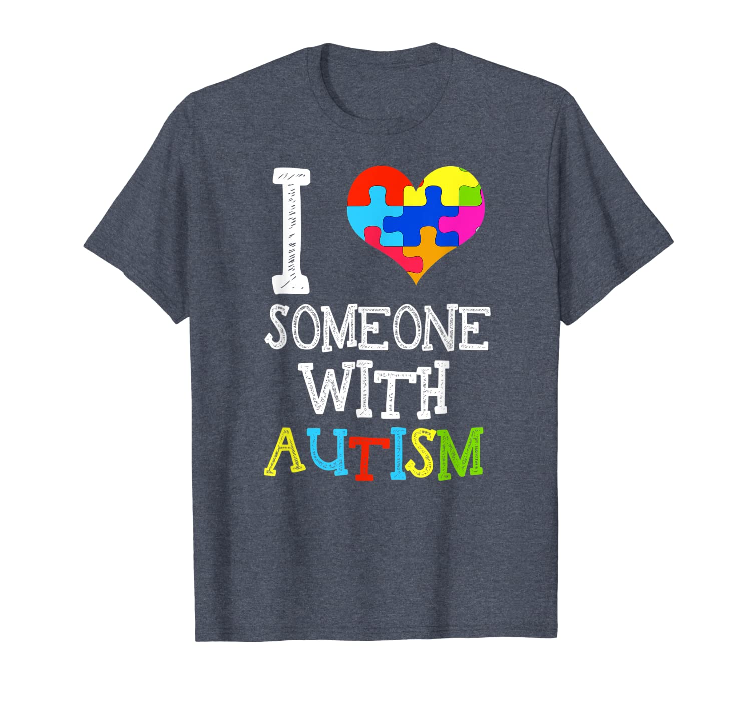 

i love someone with autism - love autism, White;black