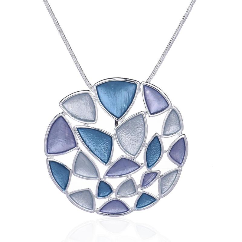 

Earrings & Necklace Big Geometric Pendants Necklaces Sets For Women Fashion Silver Color Snake Choker Chain Earring Set Female Gifts 2021