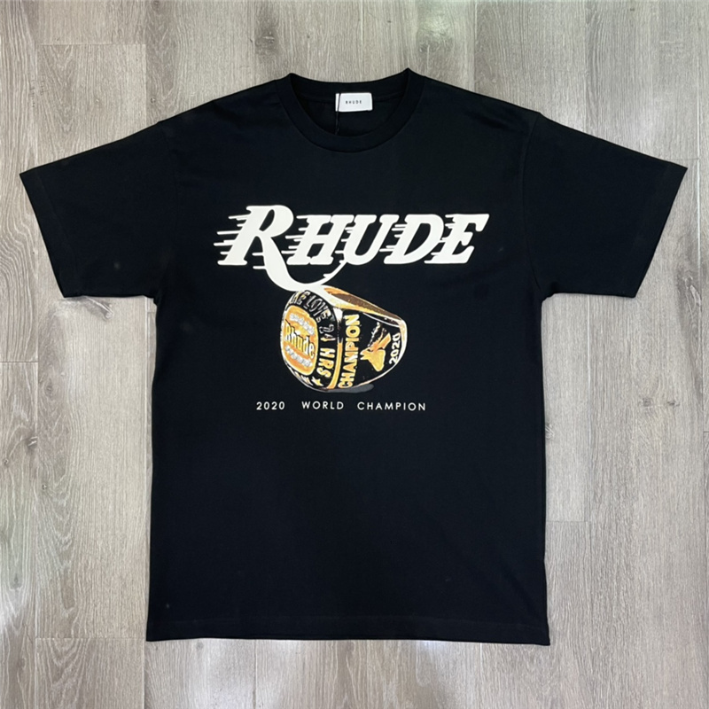 

1:1 Rhude Women Limited Men Los Angeles T-shirt High Quality Tops Tea Short Mouw