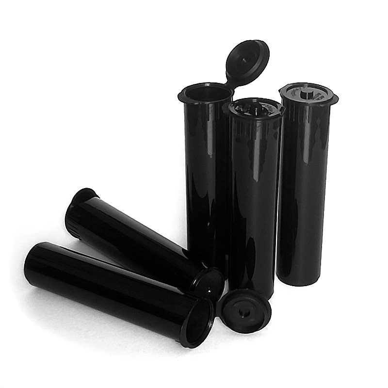 

Black Plastic Tube Childproof for Thick Oil Wax Vape Cartridges Packaging PP Tube container 80MM for 510 Thread Tank Atomizer DHL Free