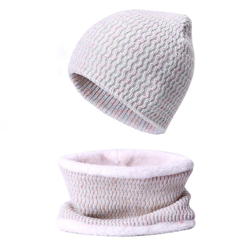 

Hats, Scarves & Gloves Sets Women Winter Thick BeaniesHat Scarf Set With Lining Warm Hat And Female Soft Bonnet Femme Skullies Cap Ladies