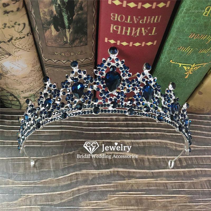 

Crowns And Tiaras Wedding Hair Accessories For Women Crown Queen Bride Headpiece Baroque Shine Cubic Zircon Party Gift YQ06 Clips & Barrette, Golden;silver