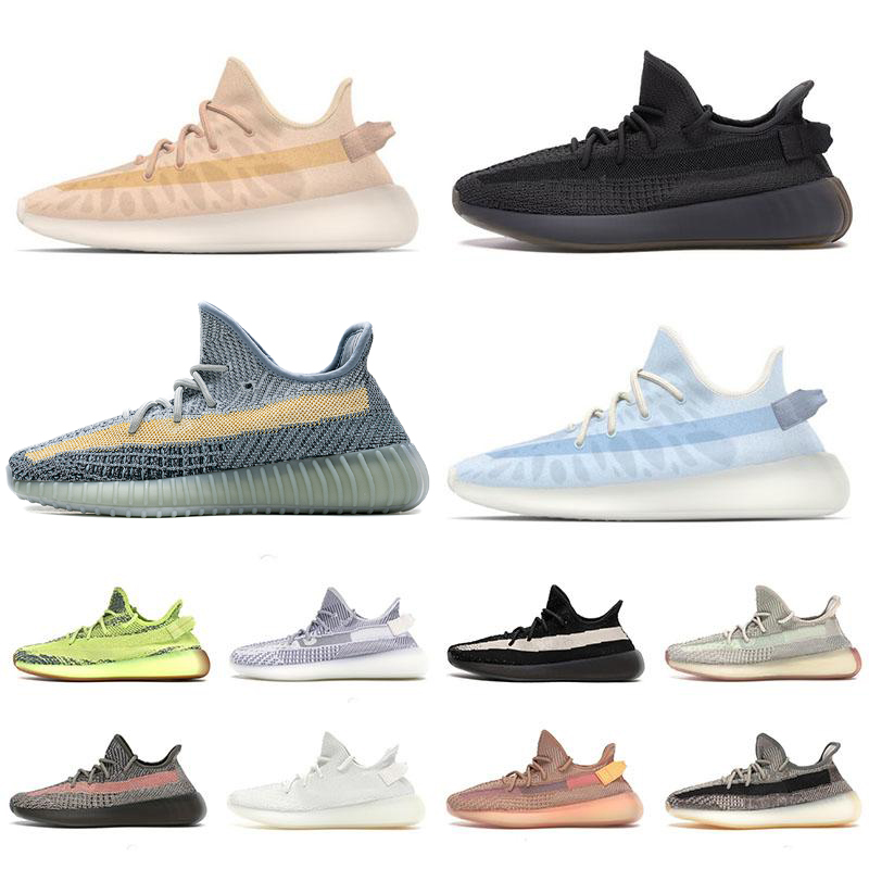 

Topsportmarket Designer Shoes Natural Carbon Running Sneaker Women Men Chaussures V2 Yecheil Yecher Kanye Full Reflective Cinder Come With Box, 47 with box