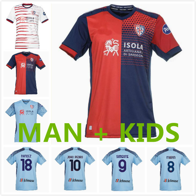 

2021 2022 Cagliari Calcio Soccer Jersey Simeone Rog 21 22 JOAO PEDRO Maglie da Calcio home away third SIMEONE Football Shirt Man kids kit, Black;yellow