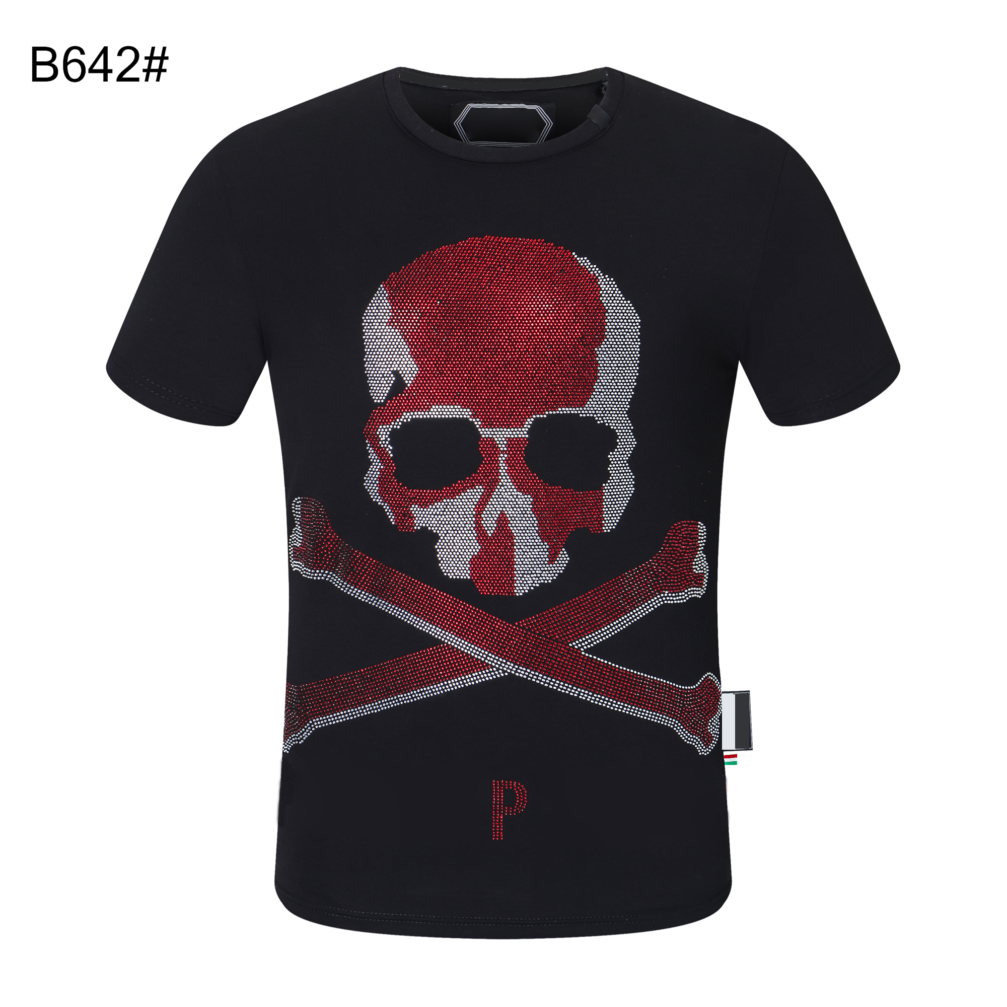 

Men SKULL T shirt Geometric Pattern Summer Casual Tee Fashion Ins Style Top Streetwear Loose High Quality Sport Hip-hop Mature Trendy T Shirts 10