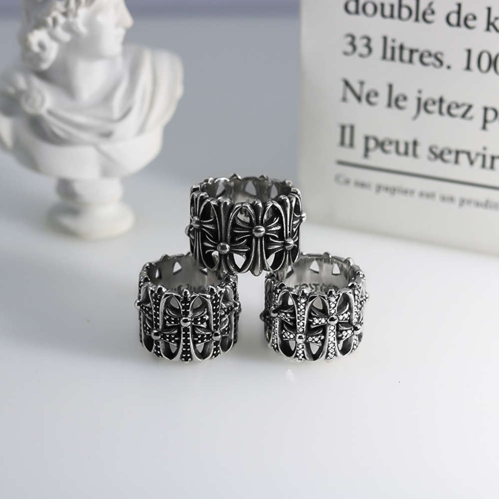 

Crowe's ch trend make old couple gift cross tombstone ring, Silver