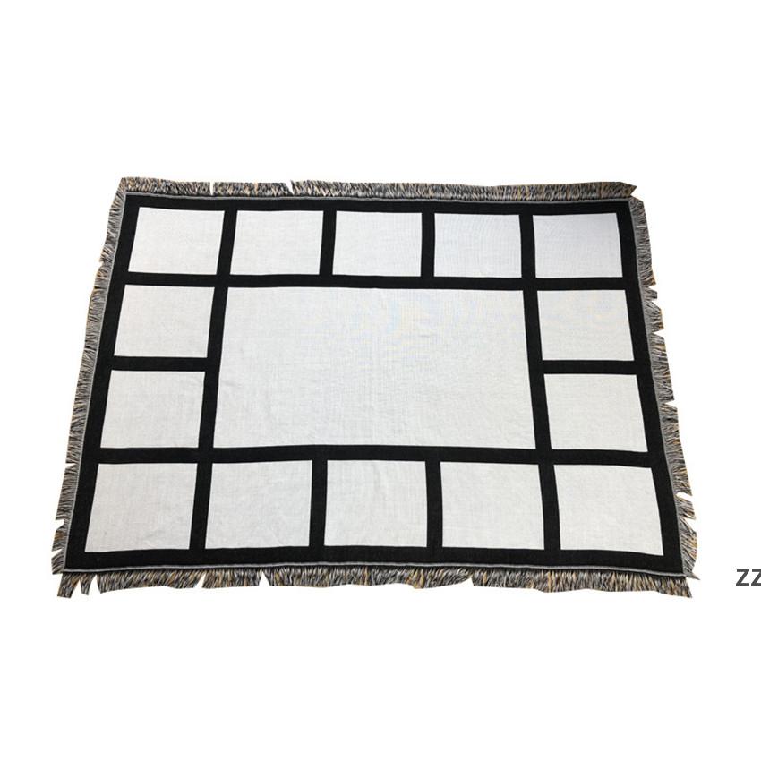 

Wholesale! Sublimation White Blanket 9 & 15 & 20 Panels Soogan Carpet Square Theramal Transfer Printing Quilt seashipping HWD7271