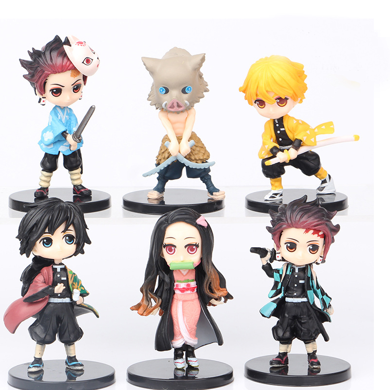 

New Demon Extinguishing Blade 6 Q-version of the kitchen door Charcoal Jirou You Douzi hand office boy ornaments model toys