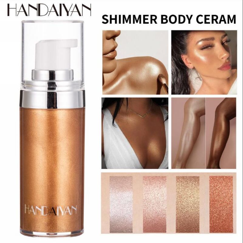 HANDAIYAN 20ml Makeup Highlighter Illuminator Metallic Liquid Face Contouring Body Bronzer Luminizer Shimmer Highlight Palette 120pcs/lot DHL-image-735434540