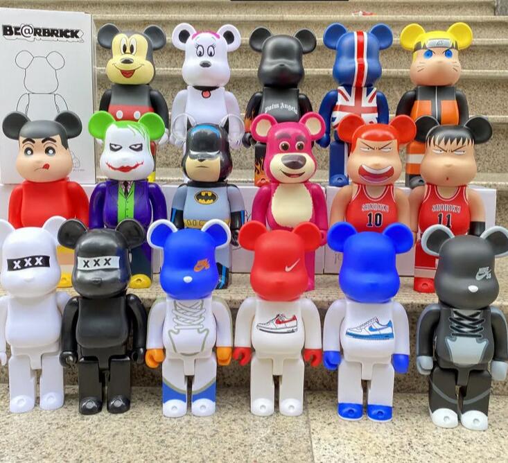 

400% 28CM Bearbrick Movie Games The PVC Bluetooth Fashion bear Chiaki figures Toy For Collectors Be@rbrick Art Work model decoration toys gif