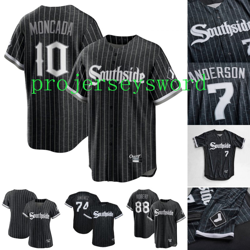 

2021 City Connect 73 Yermin Mercedes Jersey Chicago 46 Craig Kimbrel 7 Tim Anderson 10 Yoan Moncada 88 Luis Robert 23 Jake Lamb 24 Yasmani Grandal 39 Aaron Bummer, Womens white s-xxl