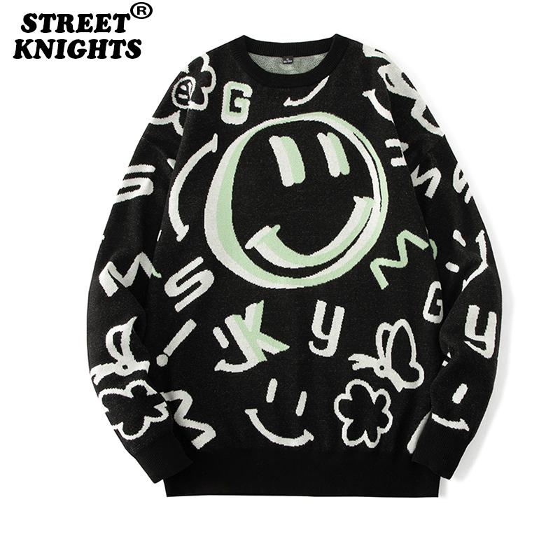 

Men's Hoodies & Sweatshirts 2022 Men Autumn Casual Cotton Hip Hop Sweater Pullovers Spring Fashion O-Neck Knitted Jumpers Streetwear, Black
