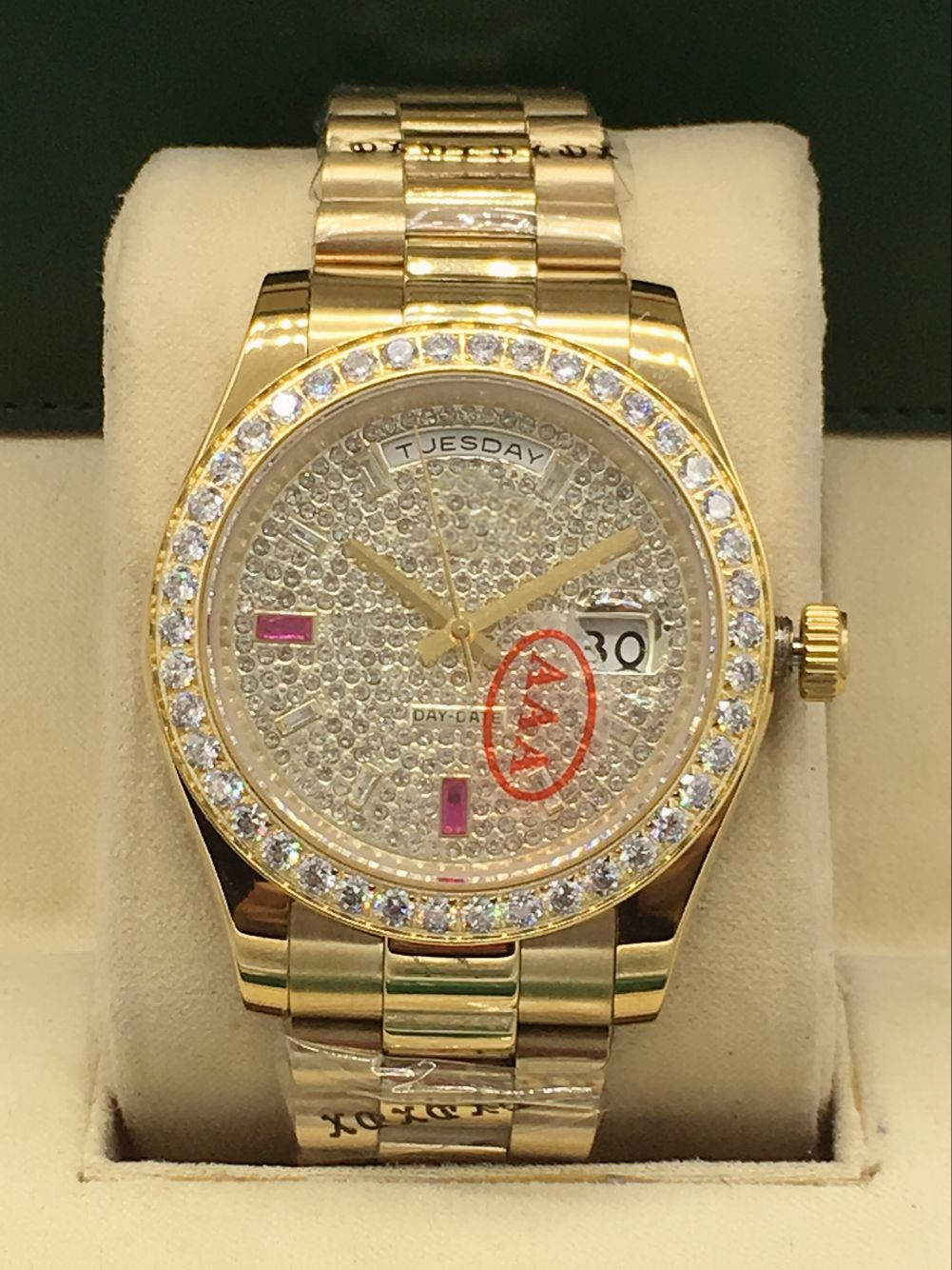 

Fashion high quality men's watch 41mm automatic mechanical watch diamond set stainless steel discount men's waterproof watch, Camel