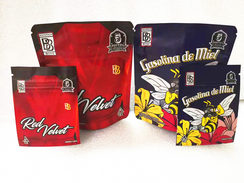 

1g 3.5g mylar bag edibles packaging berries gelato garfuel gasolina de miel backpack boyz red velvet lechoza MAC 2 10.5*12.5cm childresistant zipper label 7*9cm