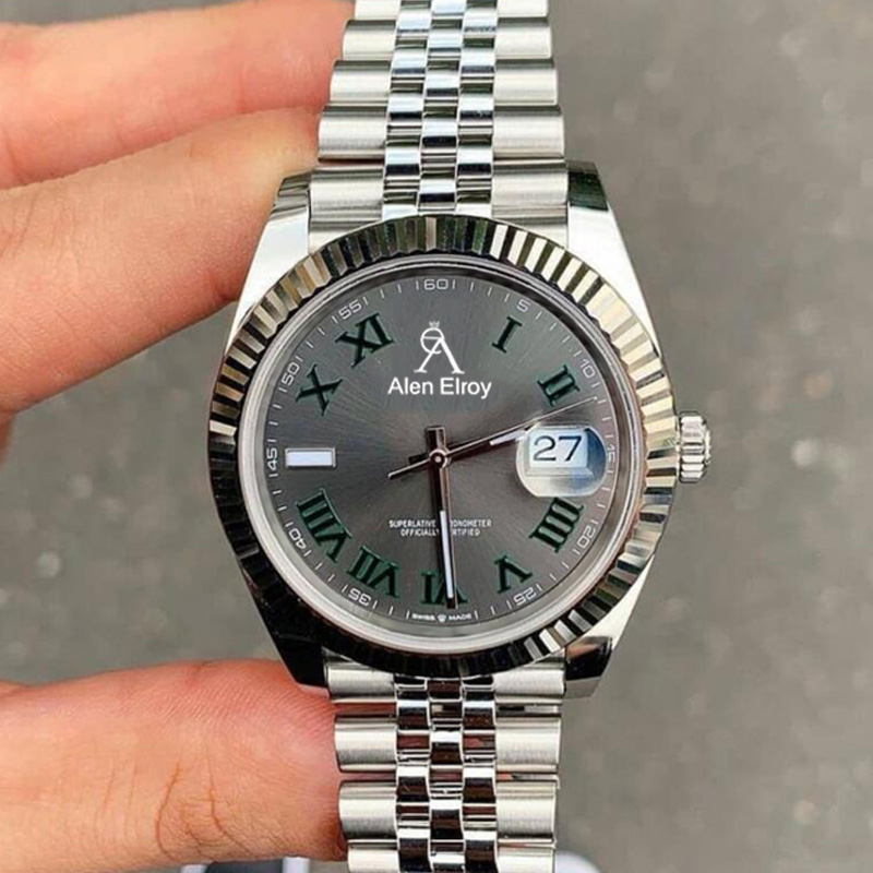 

12 Types 36mm& 41mm Men Women watch Gray dial Automatic date luxury Sapphire glass Glide smooth second hand wristwatches, Slivery;brown