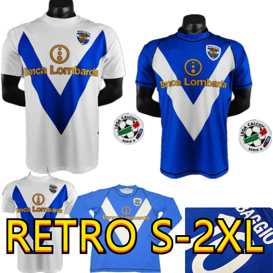 

Retro 03 04 Brescia Calcio Soccer Jerseys Caracciolo Baggio Futbol Camisas Vintage Football Camiseta Classic Shirt Kit Maillot 2003 2004