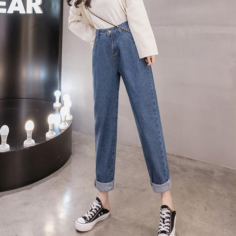 

2021 New Woman Jeans High Waist Clothes Wide Leg Denim Clothing Blue Vintage Quality Fall Fashion Harajuku Straight Pants Yu9a