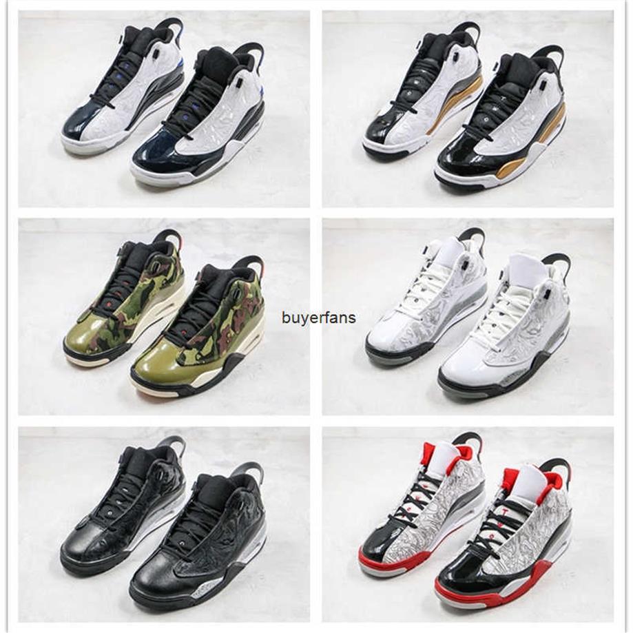 

New DUB ZERO DMP Camo Oreo White Cement Men Basketball Shoes Grey Black Gold Red laser-etching sport shoes mens trainersa01