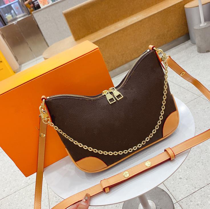 

Retro Autumn/Winter Fashion Chain One Shoulder Underarm Bag Simple Texture Messenger Female Bags, Black