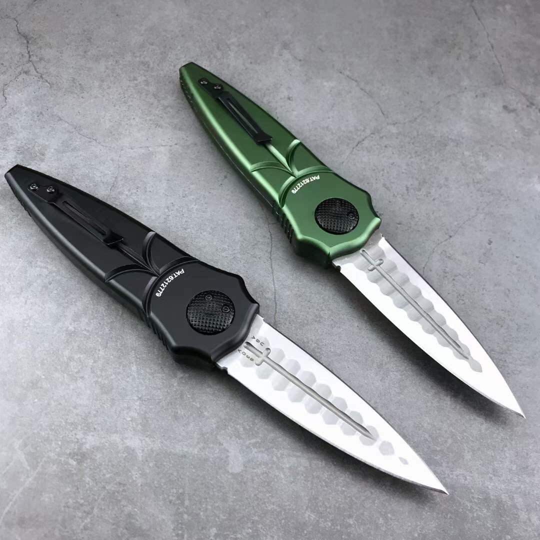 

New Folding Knife Gravity split mechanism open, forged D2 steel blade, anodized aero aluminum handle outdoor survival camping tactical knife