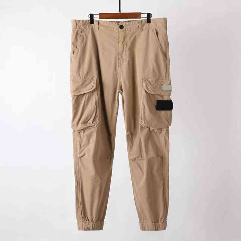 

Men's Pants and Autumn Spring Multi Pocket Bind feet Black Sweatpants outdoors jogging Casual overalls European American trend simplicity ROCG, Black-21o6