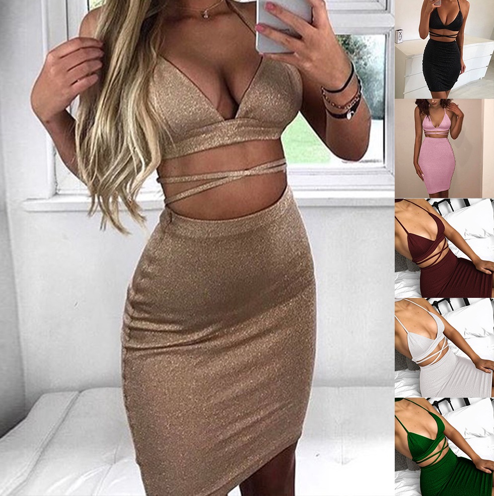 

Casual Dresses Summer womens Night Club wear party evening dress Dew waist sleeved Sashes dresses girls short skirts Slim Sexy v-neck fashion strappy woman plus size, Green