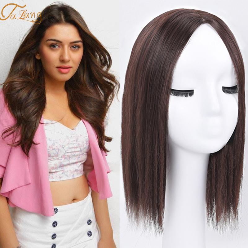 

Synthetic Wigs TALANG Women Hair Topper Wig With Increase The Amount Of On Top Head To Cover White Hairpiece, Picture color