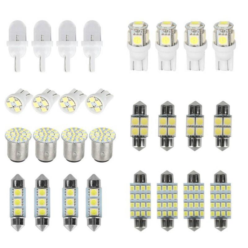 

Interior&External Lights 28Pcs/set Car Interior LED Light For Dome Map License Plate Lamp Bulbs Accessories