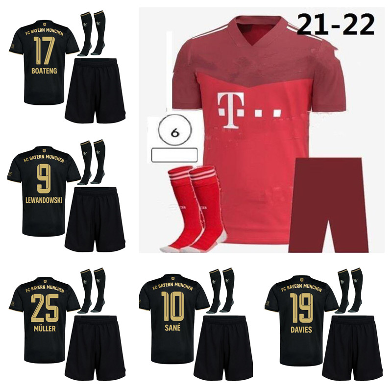 

Adults 20 21 22 Bayern kit Munich soccer JerseyS black LEWANDOWSKI 2021 2022 HERNANDEZ COUTINHO shorts Adult uniforms Full set kits Football, 21 22 home adult kit 3