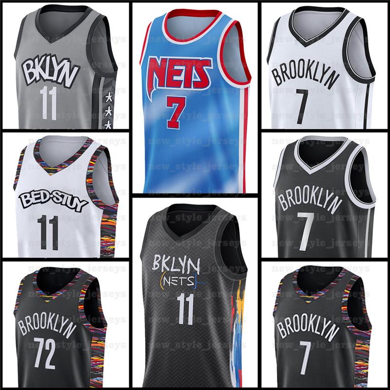 

7 Kevin 11 Kyrie 34 Giannis Irving Antetokounmpo Durant 13 Harden Brooklyn Nets z2 NCAA Basketball Jerseys, Black;red