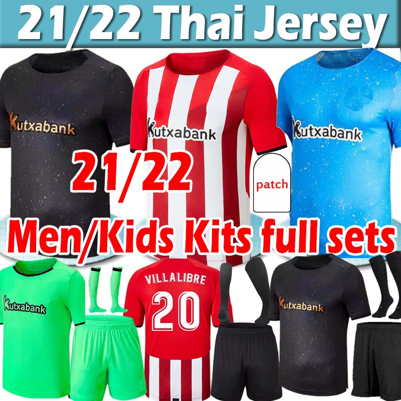 

22/23 bilbao Soccer Jersey Fans player version retro Athletic Unai Simon I.MARTINEZ WILLIAMS BERENGUER men kids kit socks full sets football shirt YURI B RAUL Camiseta, 21 22 gk patch
