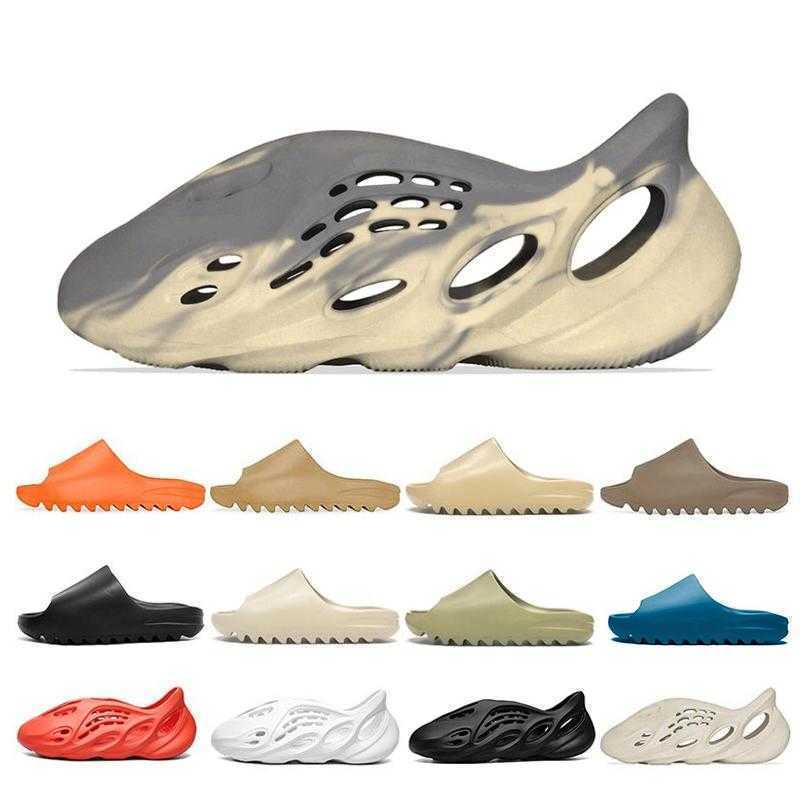 

Kanye Slide Moon Gray Foam Runner Ararat Bone women slippers Mineral Blue Sandals Orange sandal Desert Sand Resin Earth Brown